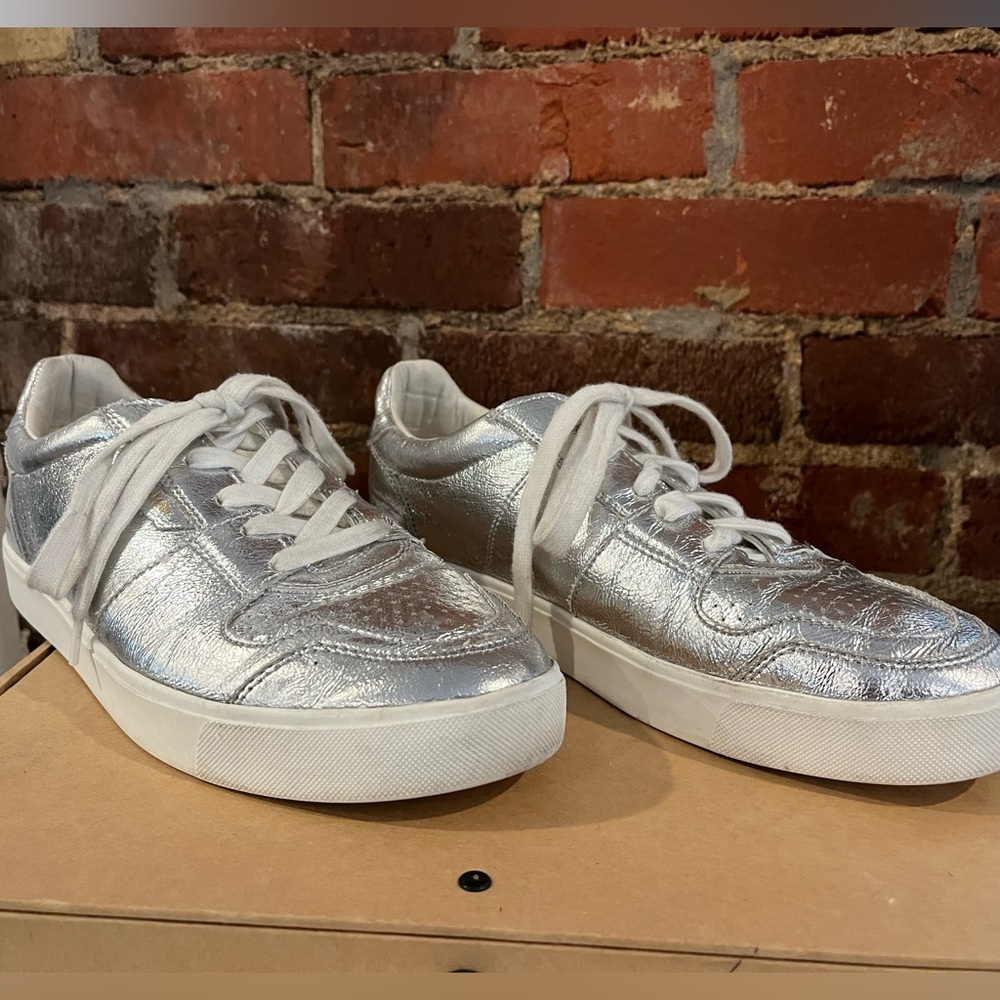 Sam Edelman Silver Sneakers, 10M